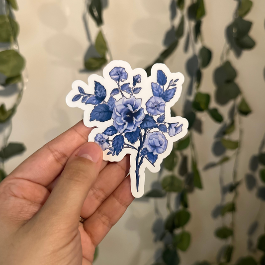 Blue Flowers Sticker