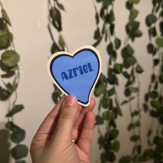 Azriel Blue Heart Sticker- ACOTAR