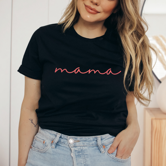 Pink Cursive Mama