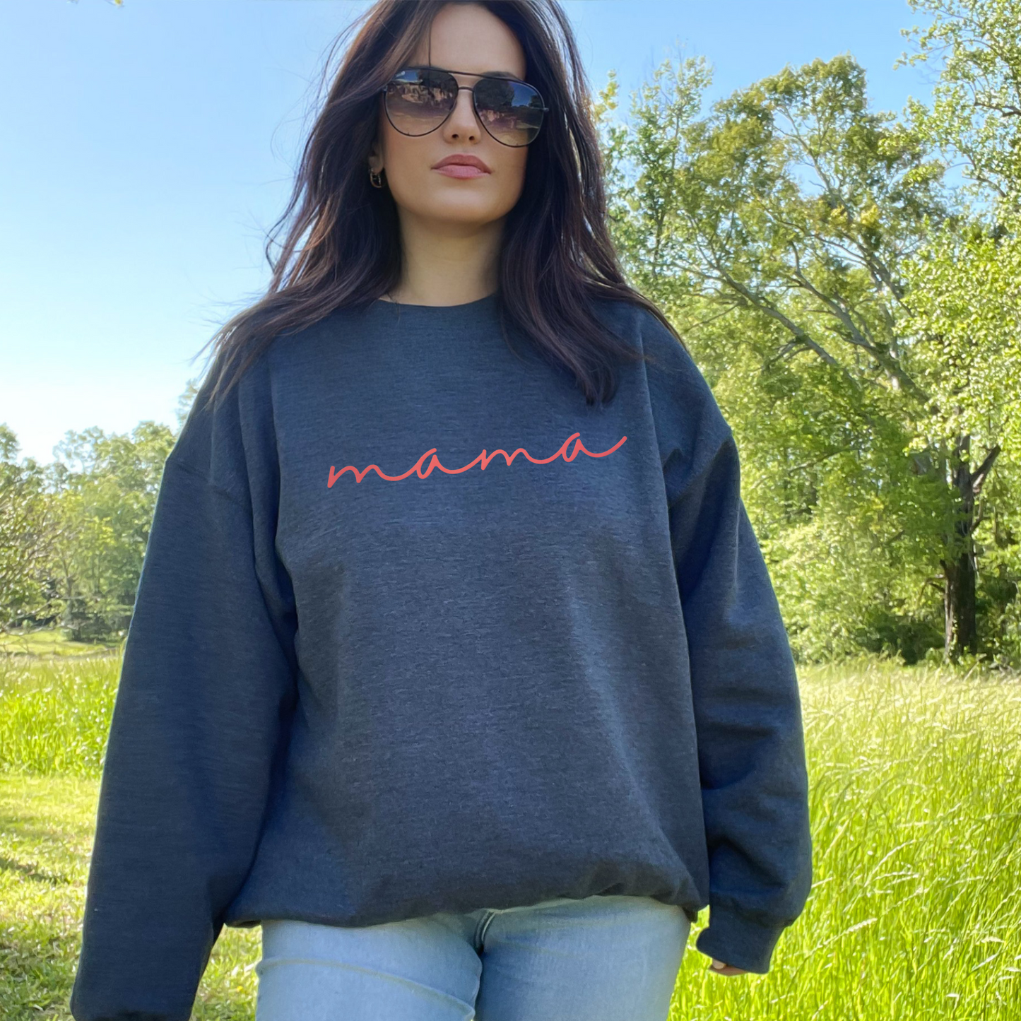 Pink Cursive Mama