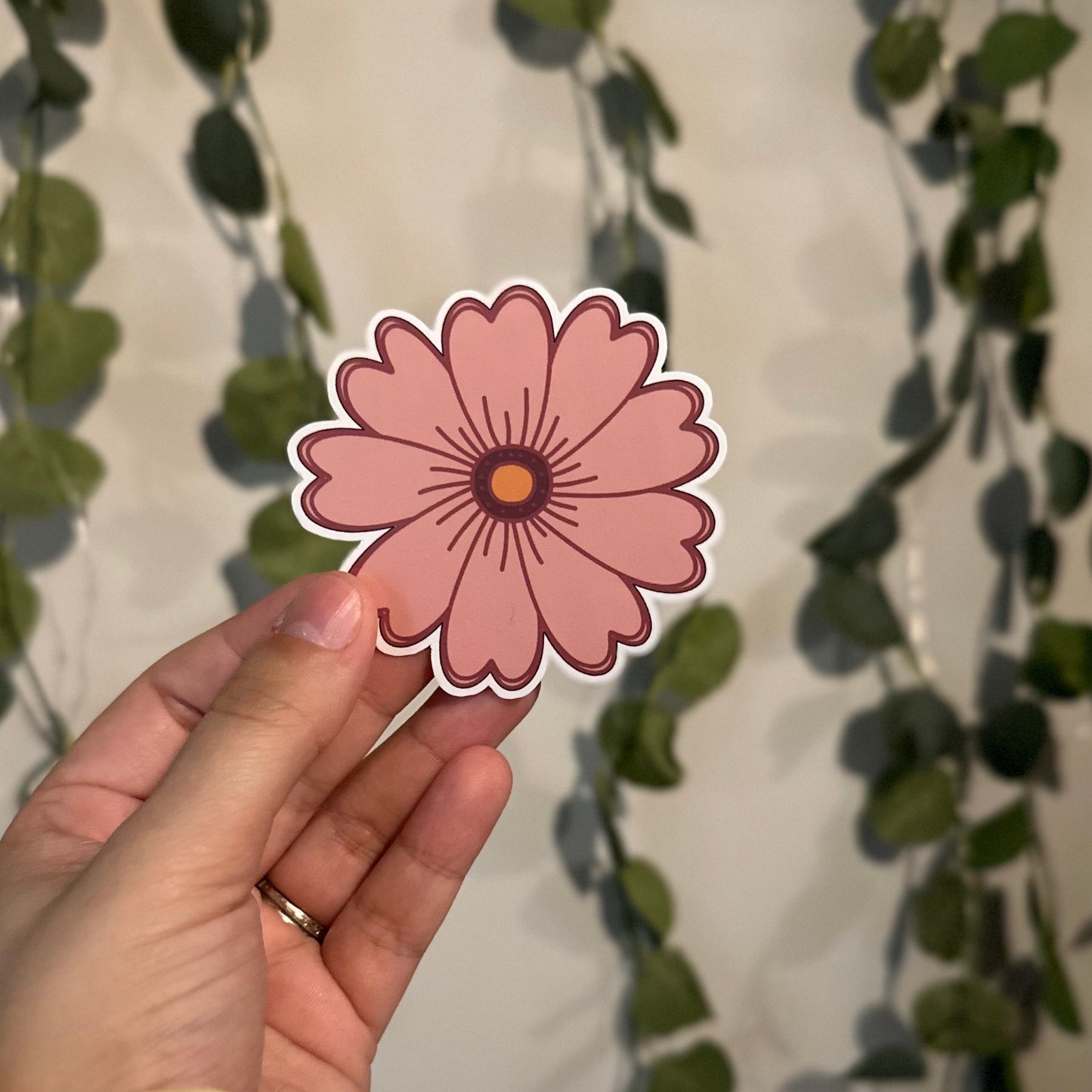 Pink Flower Sticker